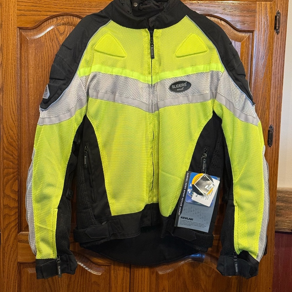 Sliders Kevlar Neon Yellow and Black Motorcycle Jacket